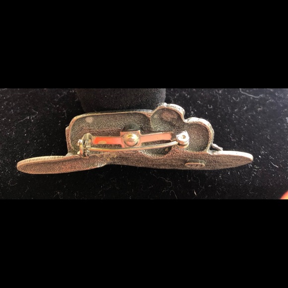 Vintage JJ  SilverTone Hat Brooch - Picture 3 of 4